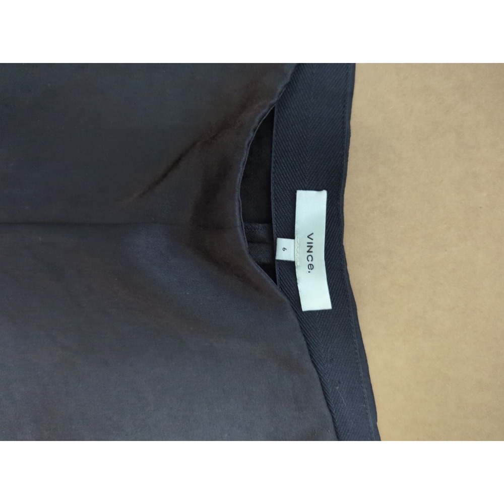Vince Wide Leg Trouser Side Zip Classic Crepe Work Pants Sz 6 27" Inseam - Picture 3 of 8